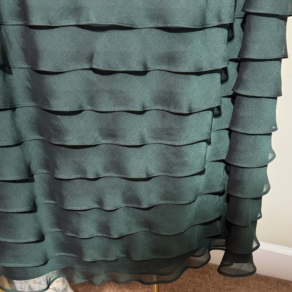 Stunning S.L. Fashions Dark Green Layered Formal Dress EUC - Picture 4 of 8